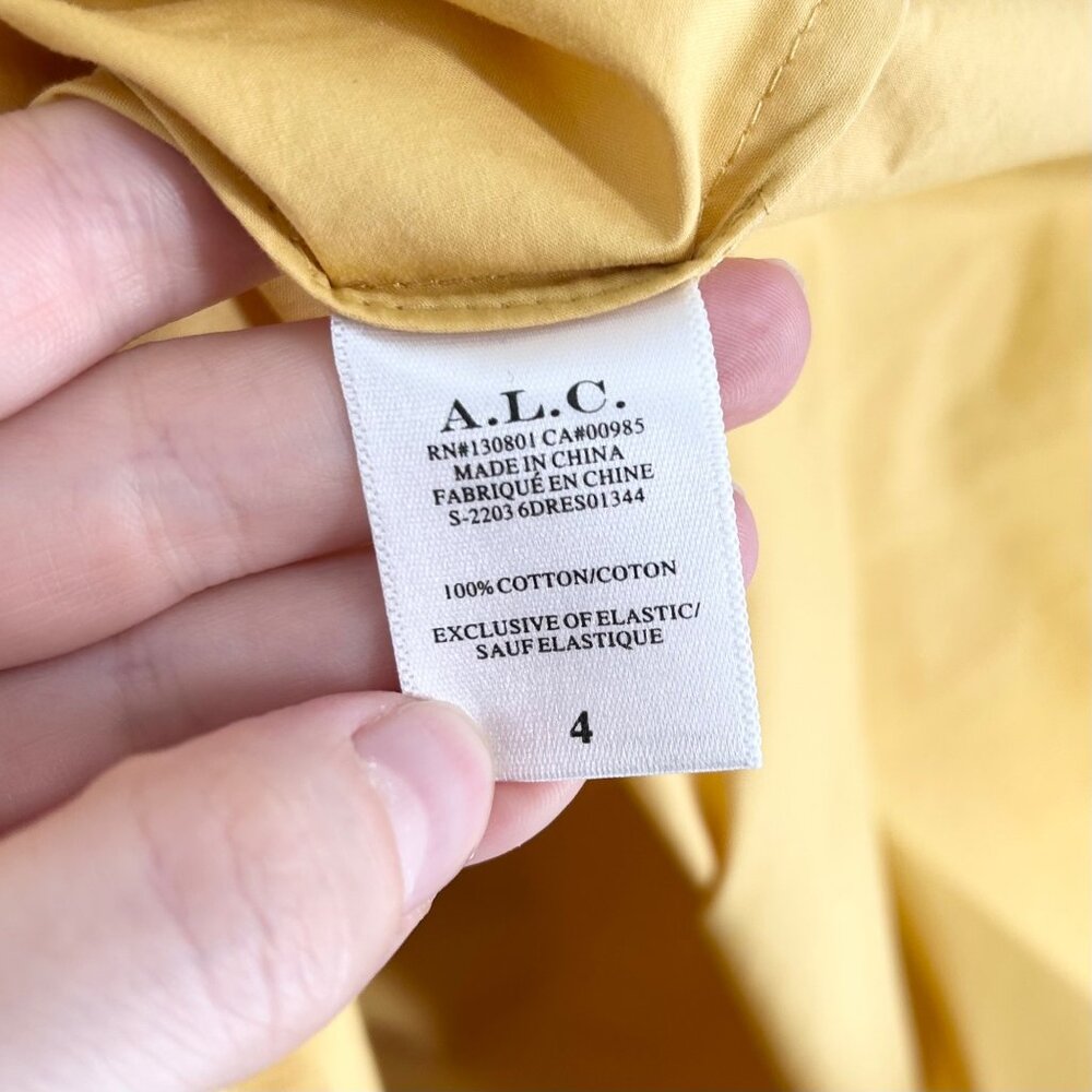 A.L.C. Austyn Smocked Cotton Tiered Midi Dress - Picture 8 of 9